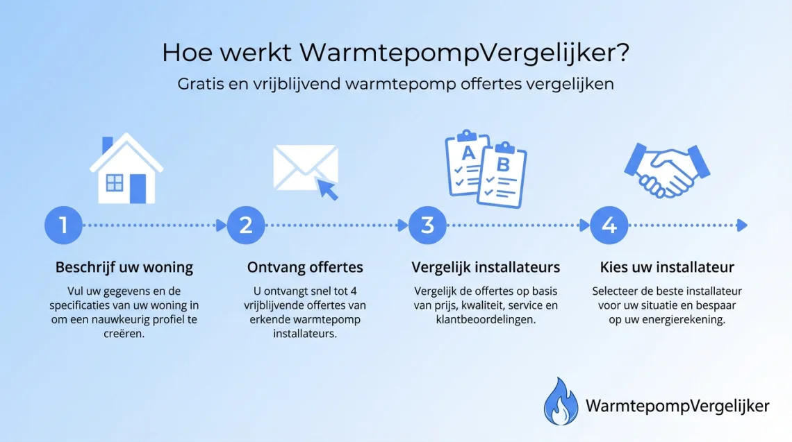 Hoe werkt WarmtepompVergelijker - warmtepomp vergelijken in Callantsoog