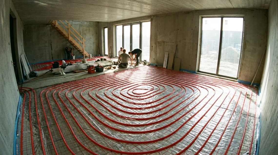 Realisatie warmtepomp Callantsoog - Vloerverwarming aangesloten op warmtepomp